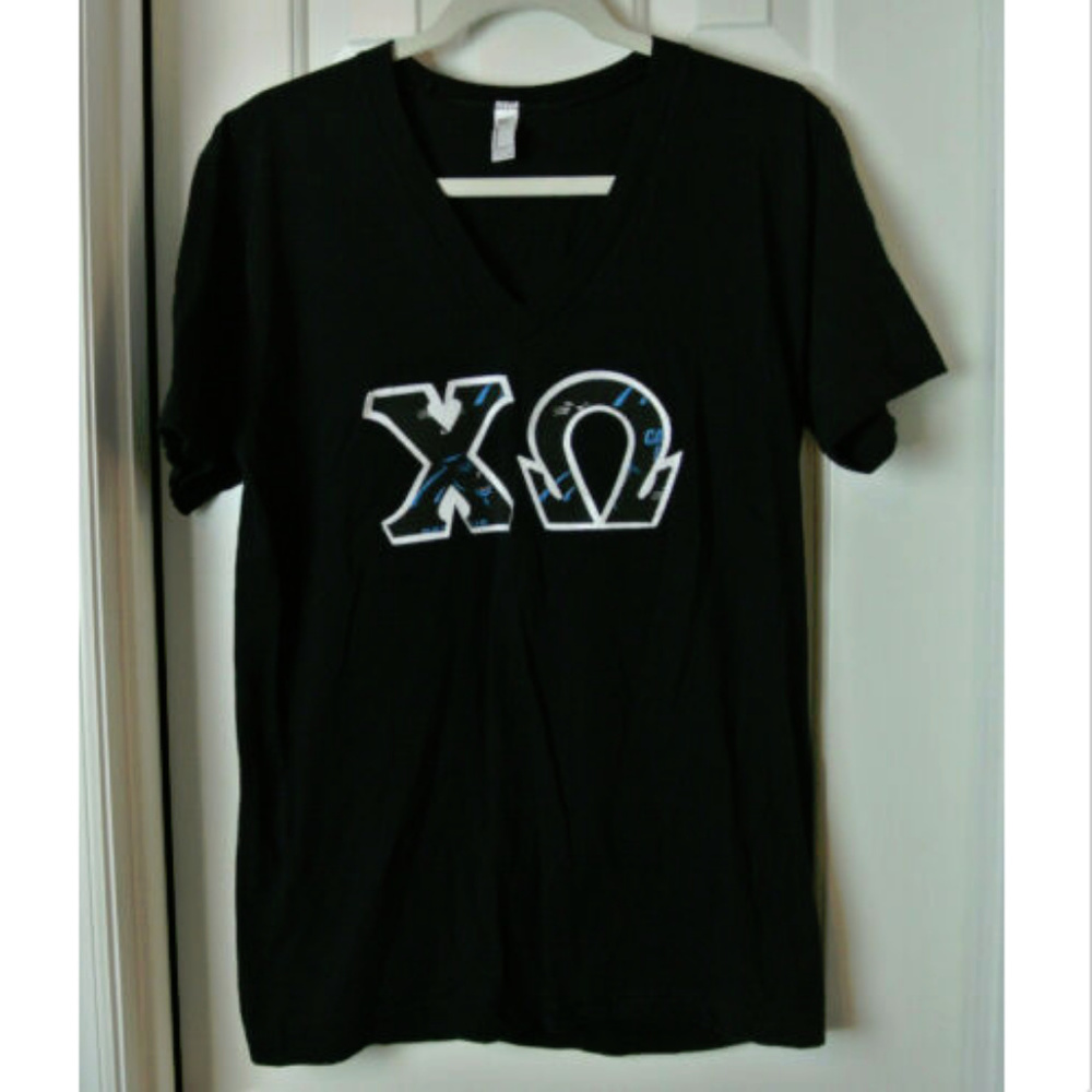Chi Omega Sorority T Shirt - Carolina Panthers